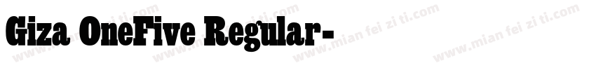 Giza OneFive Regular字体转换